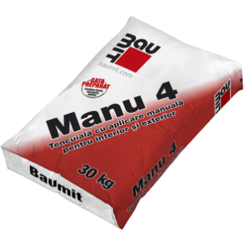 Tencuiala manuala Baumit Manu 4 int/ext 40kg  35saci/pal